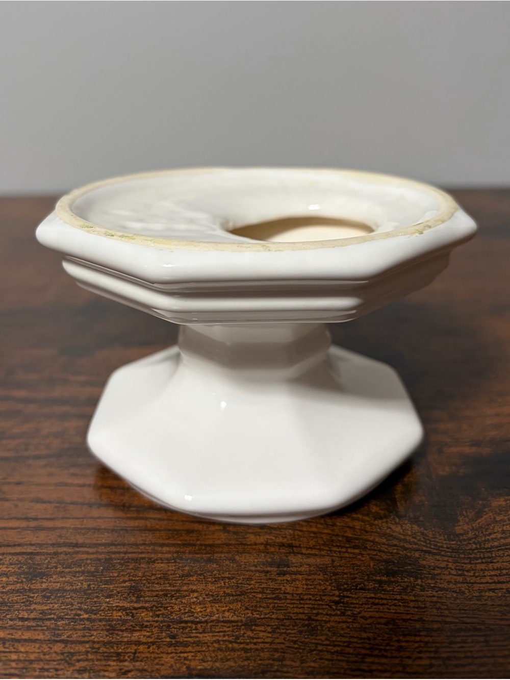 Pfaltzgraff Pedestal Candleholder Heritage White Pattern - Picture 7 of 11